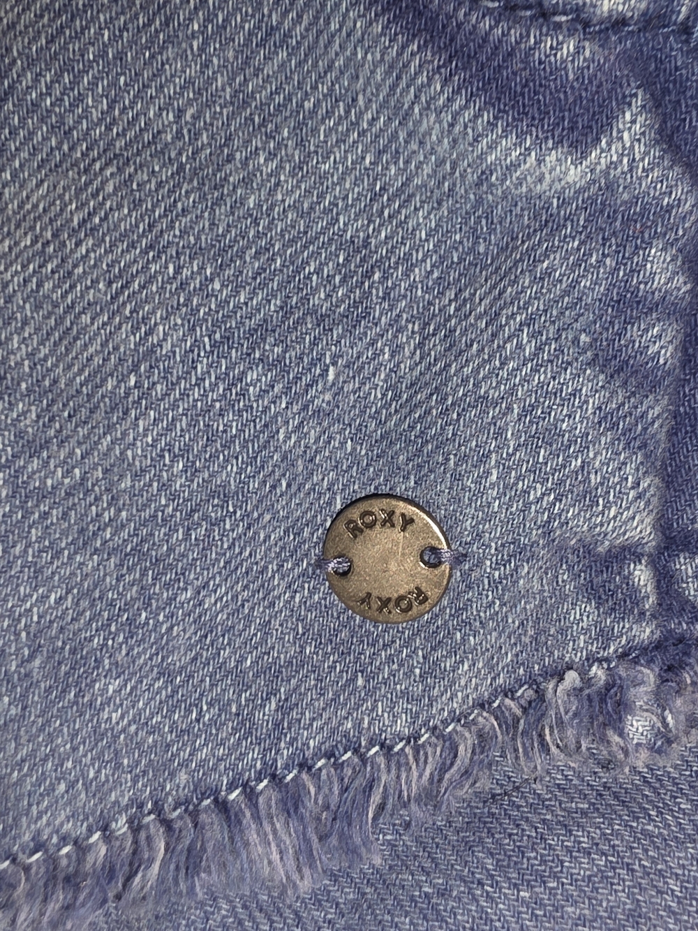 Roxy Women's Blue Denim Drawstring Shorts - Picture 4 of 5